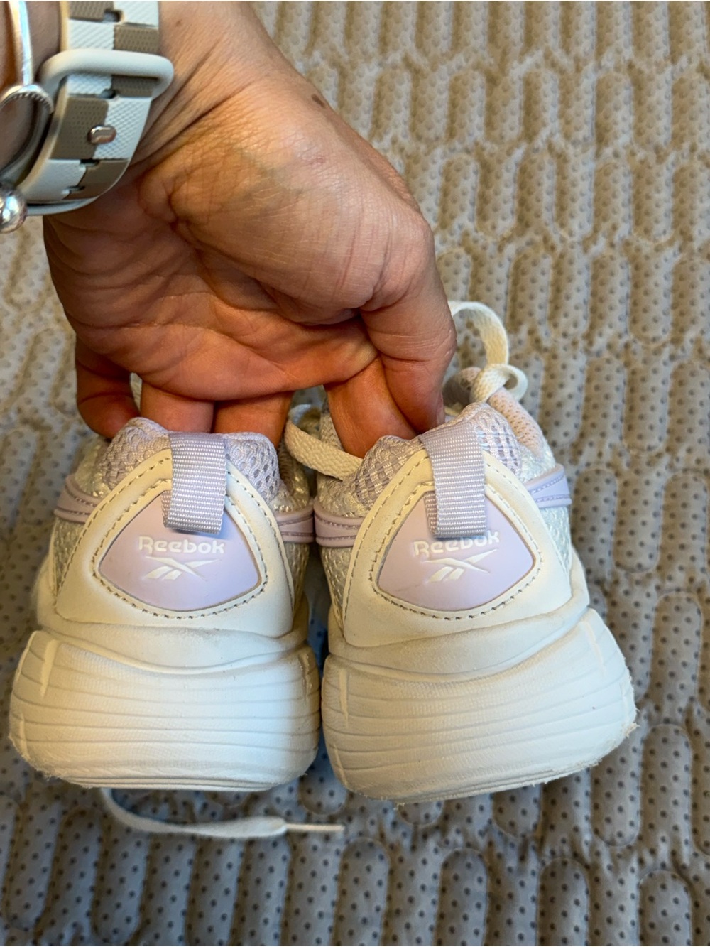 Reebok kid’s Chunky Sneaker in White and Lavender Accent - Picture 10 of 10